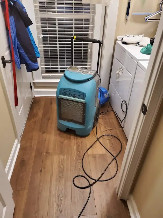 Commercial dehumidifier deployed for Flood Damage Cleanup in Bensley